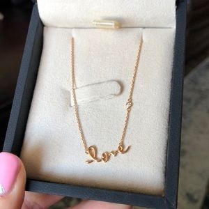 14k rose gold Blue Nile Love Necklace